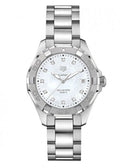  Shop Authentic Tag Heuer Aquaracer Diamonds Mother of Pearl Dial Silver Steel Strap Watch for Women - WBD131B.BA0748 - Luxxuri