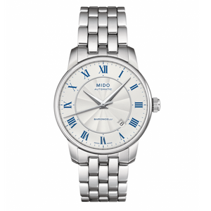  Shop Authentic Mido Baroncelli III Automatic Silver Dial Silver Steel Strap Watch For Men - M8600.4.21.1 - Luxxuri