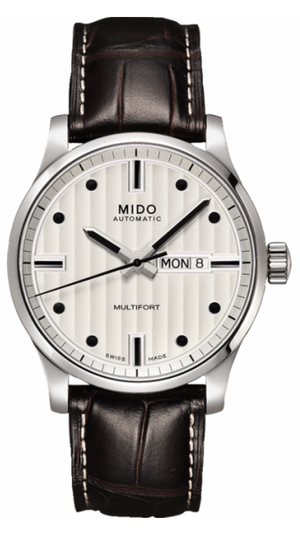  Shop Authentic Mido Multifort Automatic Silver Dial Black Leather Strap Watch For Men - M005.430.16.031.80 - Luxxuri