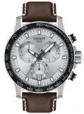  Shop Authentic Tissot Supersport Chrono Silver Dial Brown Leather Strap Watch for Men - T125.617.16.031.00 - Luxxuri