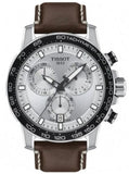  Shop Authentic Tissot Supersport Chrono Silver Dial Brown Leather Strap Watch for Men - T125.617.16.031.00 - Luxxuri