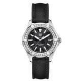  Shop Authentic Tag Heuer Aquaracer Diamonds Mother of Pearl Black Dial Black Nylon Strap Watch for Women - WAY131P.FT6092 - Luxxuri
