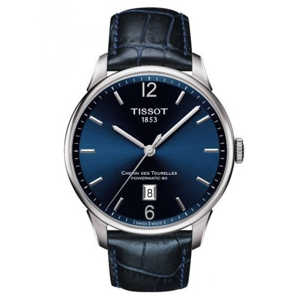  Shop Authentic Tissot Chemin Des Tourelles Powermatic 80 Blue Dial Blue Leather Strap Watch for Men - T099.407.16.047.00 - Luxxuri