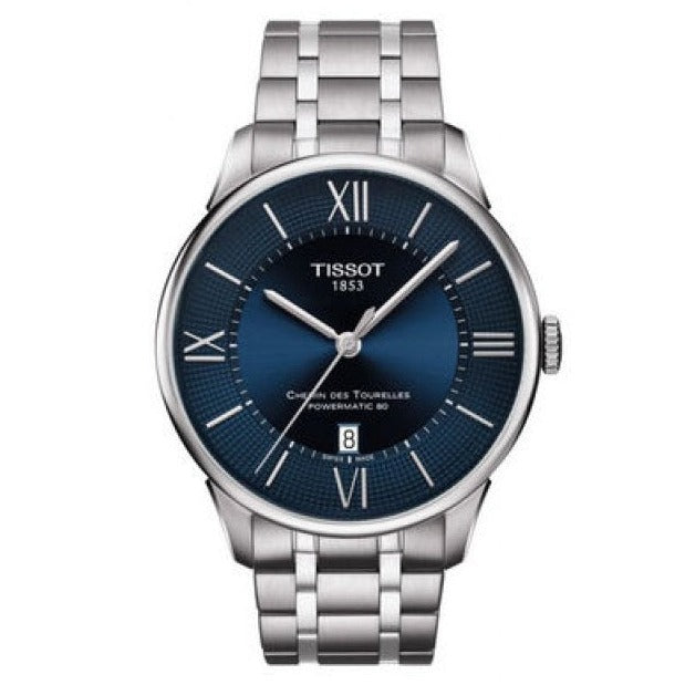  Shop Authentic Tissot Chemin Des Tourelles Powermatic 80 Blue Dial Silver Steel Strap Watch for Men - T099.407.11.048.00 - Luxxuri