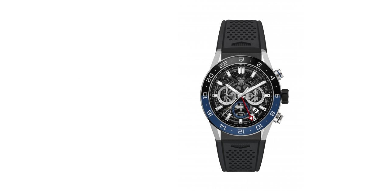  Shop Authentic Tag Heuer Carrera Automatic Chronograph Steel & Ceramic Black Dial Black Rubber Strap Watch for Men - CBG2A1Z.FT6157 - Luxxuri