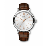  Shop Authentic IWC Portofino Automatic Silver Dial Brown Leather Strap Watch for Women - IW357403 - Luxxuri
