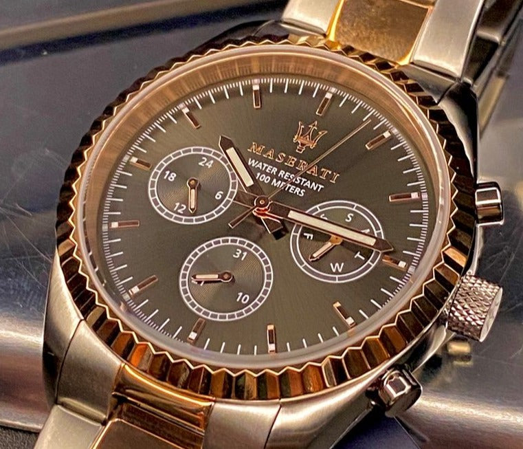  Shop Authentic Maserati Competizione Analog Black Dial Two Tone Stainless Steel Strap Watch For Men - R8853100020 - Luxxuri