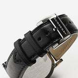  Shop Authentic Burberry The City Silver Dial Black Leather Strap Watch for Women - BU9106 - Luxxuri
