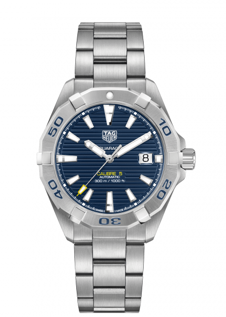 Shop Authentic Tag Heuer Aquaracer Automatic Blue Dial Silver Steel Strap Watch for Men - WBD2112.BA0928 - Luxxuri