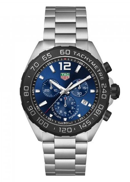  Shop Authentic Tag Heuer Formula 1 Chronograph Blue Dial Silver Steel Strap Watch for Men - CAZ101AV.BA0842 - Luxxuri