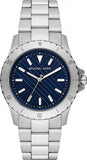  Shop Authentic Michael Kors Everest Three-Hand Blue Dial Silver Steel Strap Watch For Men - MK9079 - Luxxuri