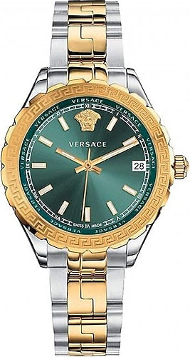  Shop Authentic Versace Hellenyium Green Dial Two Tone Steel Strap Watch for Women - V12050015 - Luxxuri