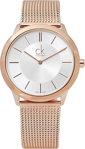  Shop Authentic Calvin Klein Minimal White Dial Rose Gold Mesh Bracelet Watch for Women - K3M22626 - Luxxuri