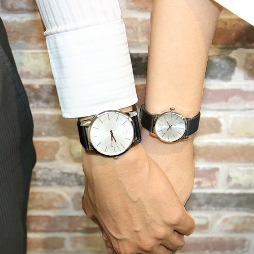  Shop Authentic Calvin Klein City Silver Dial Black Leather Strap Watch For Women - K2G231C6 - Luxxuri