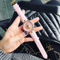  Shop Authentic Versace Palazzo Empire Pink Dial Pink Leather Strap Watch for Women - VCO030017 - Luxxuri