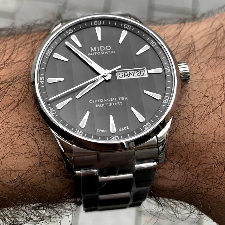  Shop Authentic Mido Multifort Automatic Gray Dial Silver Steel Strap Watch For Men - M005.430.11.061.80 - Luxxuri