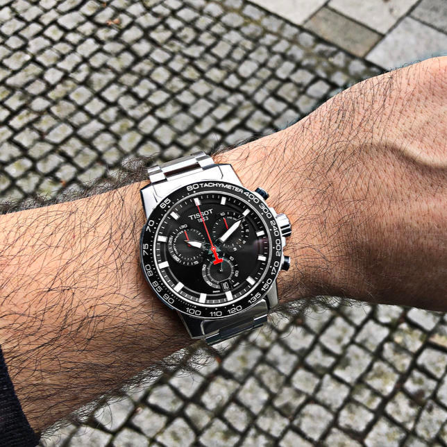  Shop Authentic Tissot Supersport Chrono Black Dial Silver Steel Strap Watch For Men - T125.617.11.051.00 - Luxxuri