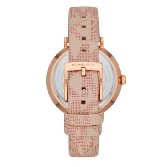  Shop Authentic Michael Kors Jayne Three Hand Rose Gold Dial Pink Leather Strap Watch For Women - MK7130 - Luxxuri