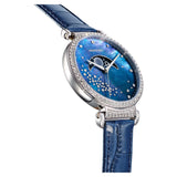  Shop Authentic Swarovski Passage Moon Phase Blue Dial Blue Leather Strap Watch for Women - 5613320 - Luxxuri