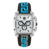  Shop Authentic Versace Dominus Chronograph Silver Dial Black Rubber Strap Watch For Men - VE6H00123 - Luxxuri