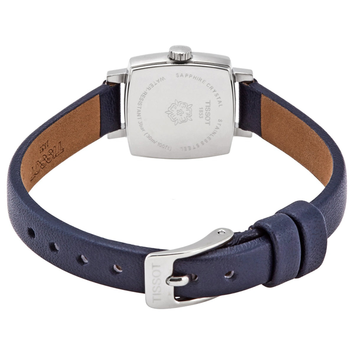  Shop Authentic Tissot Lovely Square Silver Dial Blue Leather Strap Watch For Women - T058.109.16.031.00 - Luxxuri