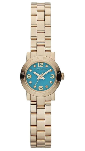  Shop Authentic Marc Jacobs Amy Dinky Blue Dial Gold Steel Strap Watch for Women - MBM3229 - Luxxuri