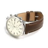  Shop Authentic Fossil Townsman Chronograph White Dial Brown Leather Strap Watch for Men - FS5350 - Luxxuri