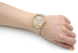  Shop Authentic Michael Kors Everest Chronograph Crystals Gold Dial Gold Steel Strap Watch For Women - MK7254 - Luxxuri