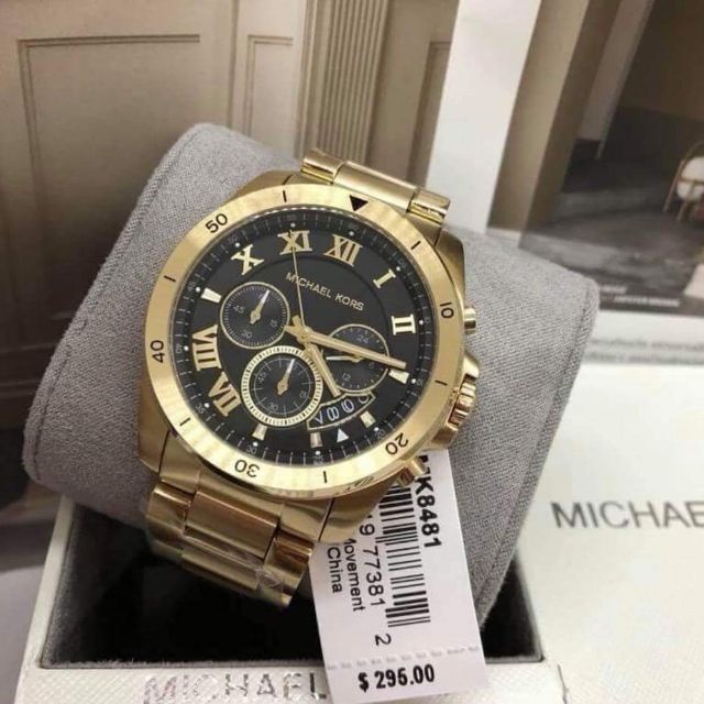  Shop Authentic Michael Kors Brecken Chronograph Quartz Black Dial Gold Steel Strap Watch For Men - MK8481 - Luxxuri