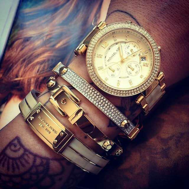  Shop Authentic Michael Kors Parker Gold Dial Gold Steel Strap Watch for Women - MK5632 - Luxxuri