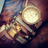  Shop Authentic Michael Kors Parker Gold Dial Gold Steel Strap Watch for Women - MK5632 - Luxxuri