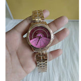 Shop Authentic Michael Kors Lauryn Pink Dial Rose Gold Steel Strap Watch for Women - MK3722 - Luxxuri