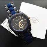  Shop Authentic Fossil Machine Chronograph Black Dial Two Tone Steel Strap Watch for Men - FS5164 - Luxxuri