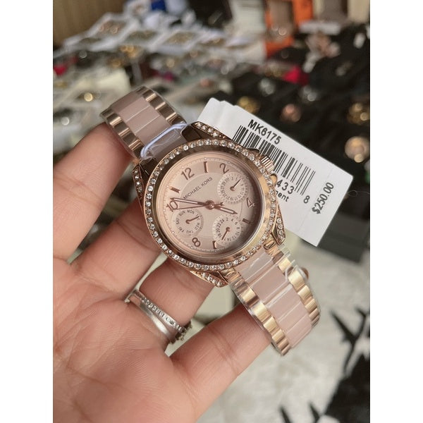  Shop Authentic Michael Kors Blair Rose Gold Dial Two Tone Steel Strap Watch for Women - MK6175 - Luxxuri
