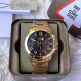  Shop Authentic Fossil Grant Chronograph Black Dial Gold Steel Strap Watch for Men - FS4815 - Luxxuri