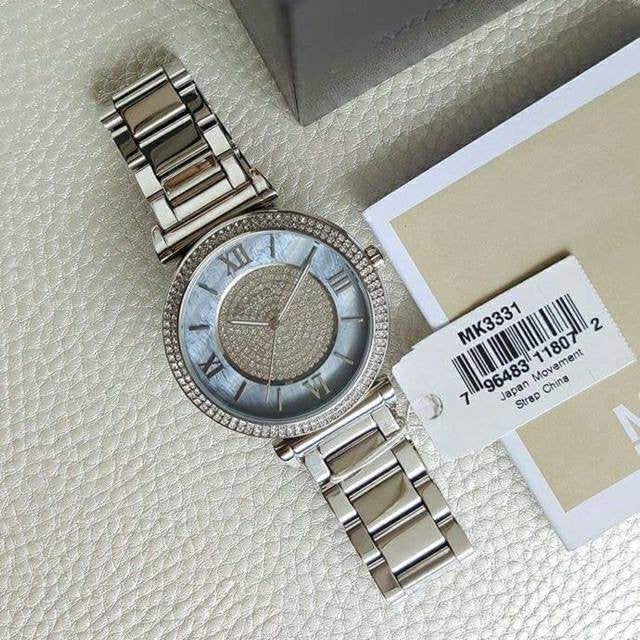  Shop Authentic Michael Kors Caitlin Crystal Dial Silver Steel Strap Watch for Women - MK3331 - Luxxuri