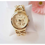  Shop Authentic Michael Kors Runway Twist Gold Dial Gold Stainless Steel Strap Watch for Women - MK3131 - Luxxuri