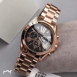  Shop Authentic Michael Kors Bradshaw Black Dial Rose Gold Steel Strap Watch for Women - MK5854 - Luxxuri