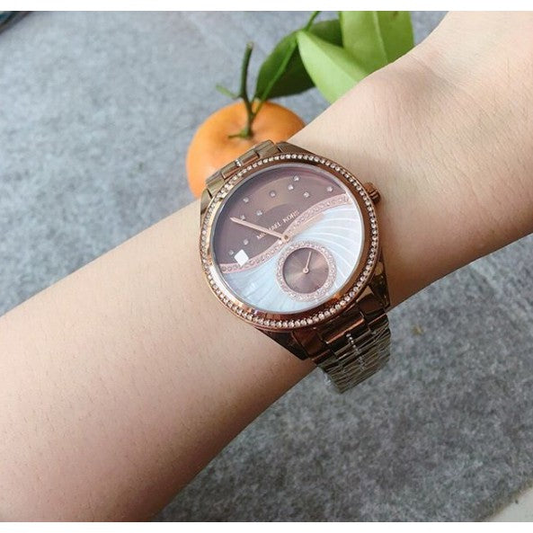  Shop Authentic Michael Kors Lauryn Rose Gold Dial Brown Steel Strap Watch for Women - MK3757 - Luxxuri