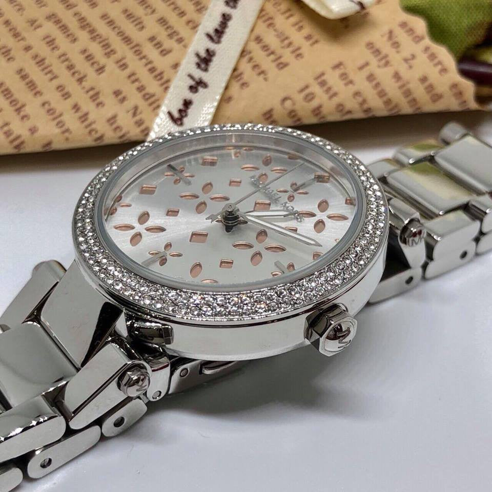  Shop Authentic Michael Kors Parker Silver Dial Silver Stainless Steel Strap Watch for Women - MK6483 - Luxxuri