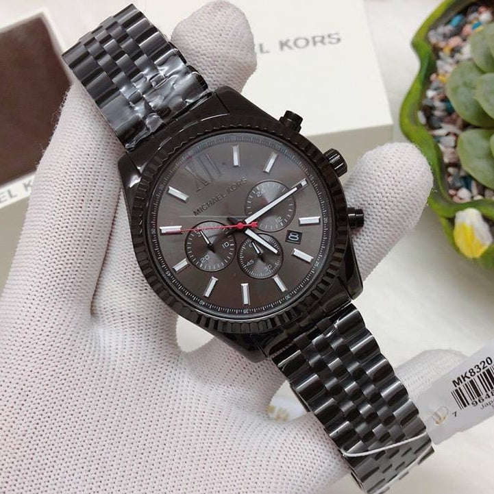  Shop Authentic Michael Kors Lexington Chronograph Black Dial Black Steel Strap Watch for Men - MK8320 - Luxxuri