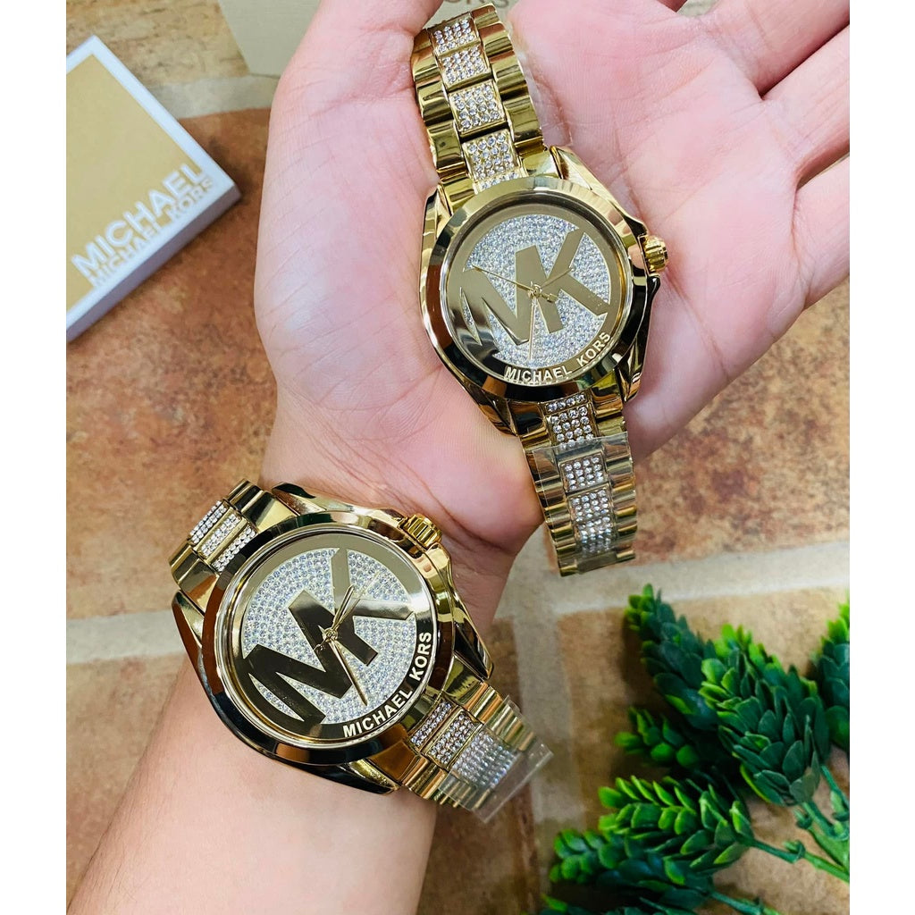  Shop Authentic Michael Kors Bradshaw Gold Dial Gold Steel Strap Watch for Women - MK6487 - Luxxuri