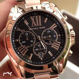  Shop Authentic Michael Kors Bradshaw Black Dial Rose Gold Steel Strap Watch for Women - MK5854 - Luxxuri