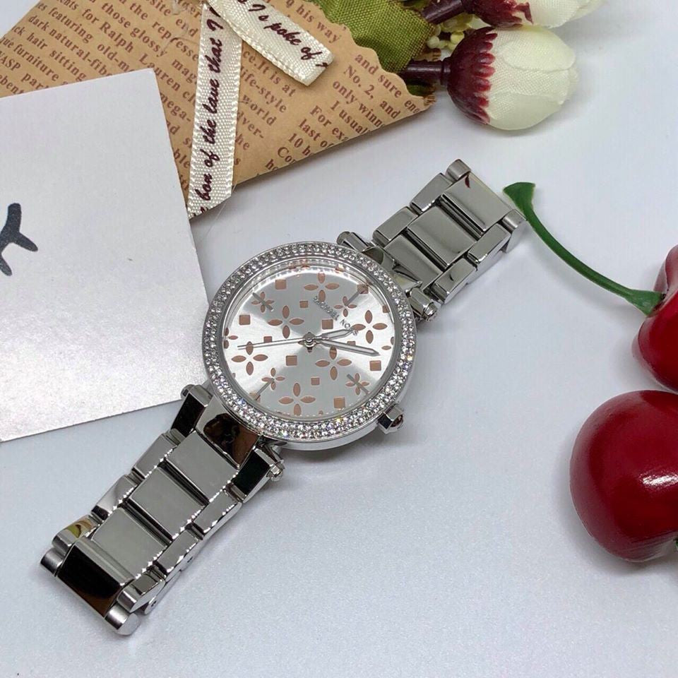  Shop Authentic Michael Kors Parker Silver Dial Silver Stainless Steel Strap Watch for Women - MK6483 - Luxxuri