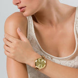  Shop Authentic Michael Kors Runway Gold Dial Gold Steel Strap Watch for Women - MK3222 - Luxxuri
