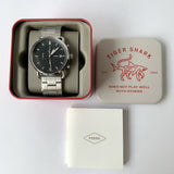  Shop Authentic Fossil The Commuter Black Dial Silver Steel Strap Watch for Men - FS5399 - Luxxuri