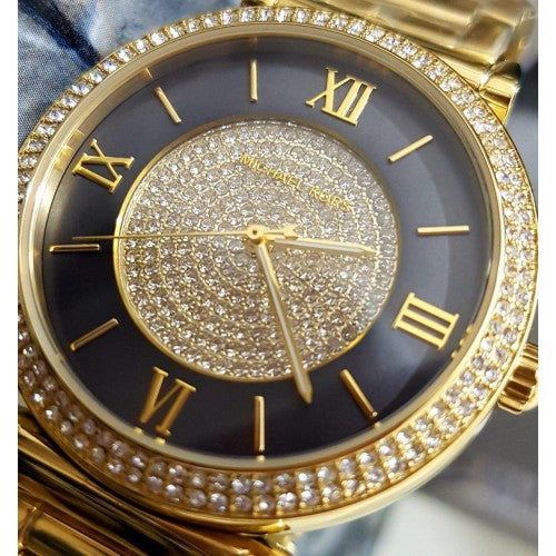  Shop Authentic Michael Kors Catlin Black Dial Gold Steel Strap Watch for Women - MK3338 - Luxxuri