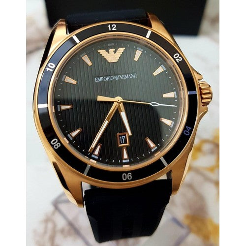  Shop Authentic Emporio Armani Sport Quartz Black Dial Black Rubber Strap Watch For Men - AR11101 - Luxxuri