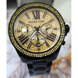  Shop Authentic Michael Kors Wren Chronograph Gold Dial Black Steel Strap Watch for Women - MK5961 - Luxxuri