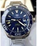 Shop Authentic Tag Heuer Aquaracer Calibre 5 Blue Dial Silver Steel Strap Watch for Men - WAY201B.BA0927 - Luxxuri